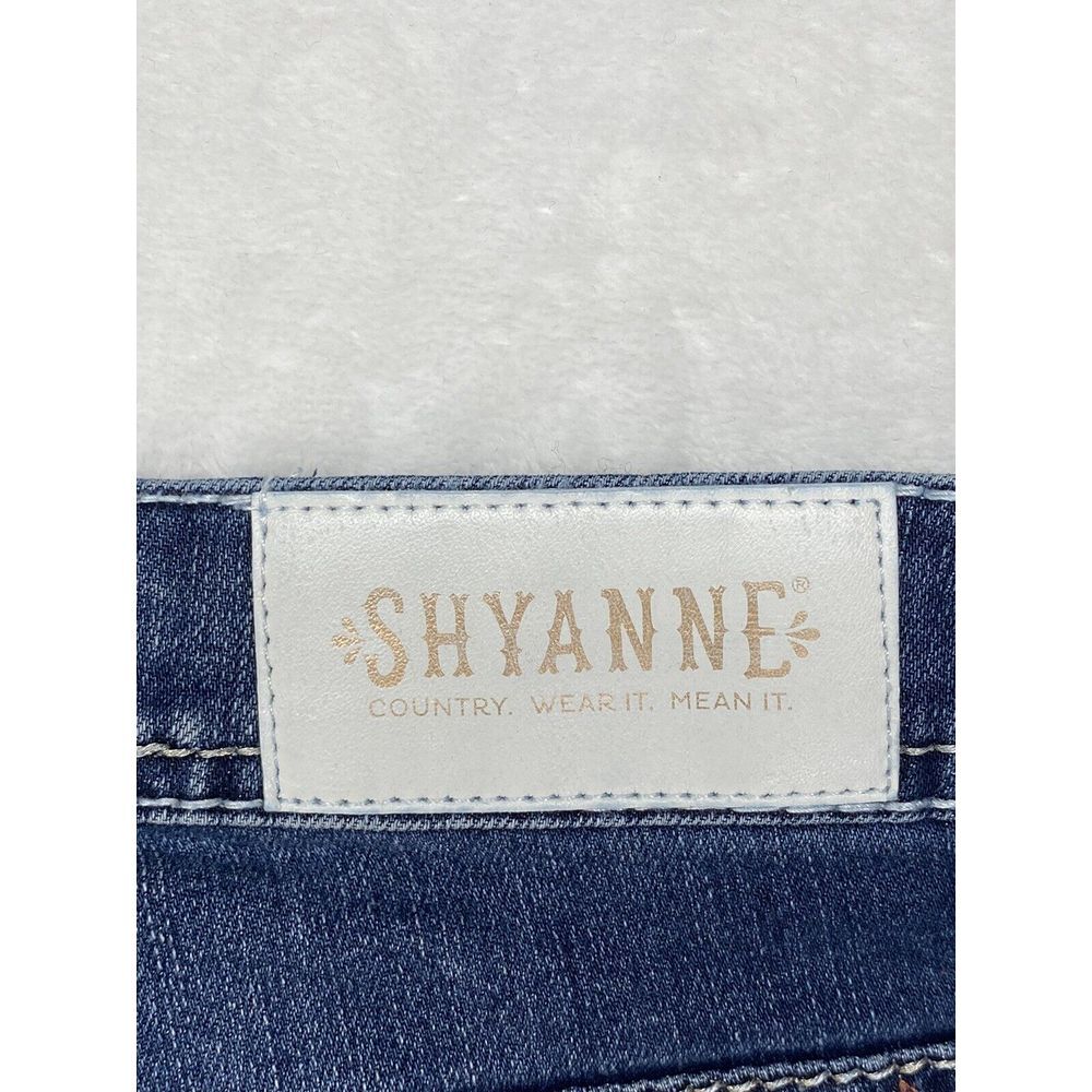 Shyanne Jeans Women's 39 Medium Wash‎ Blue Embroidered Pockets boot cut - Picture 11 of 12